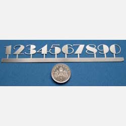 Set of Stainless Steel  Art Deco Numbers